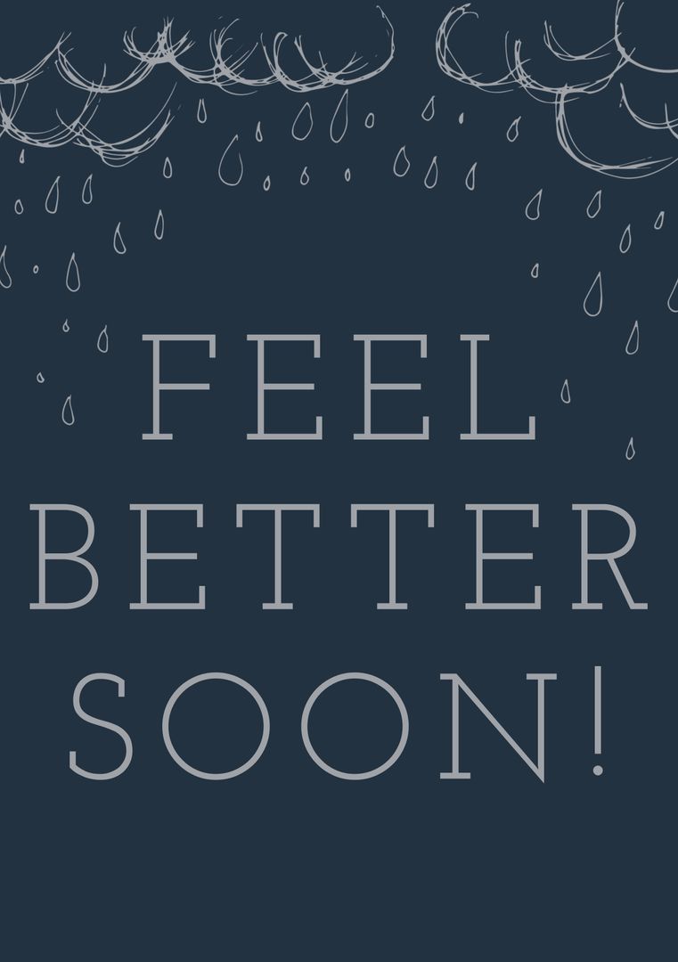 Feel Better Soon with Rainy Motif