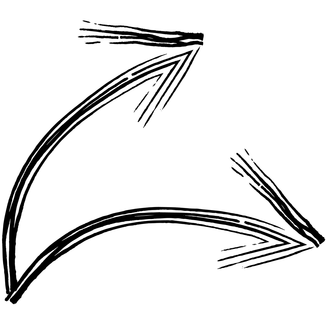 Abstract Black Arrow Vectors on Transparent Background