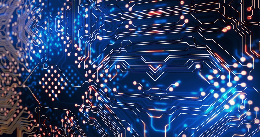 Digital Network Connections on a Blue Background