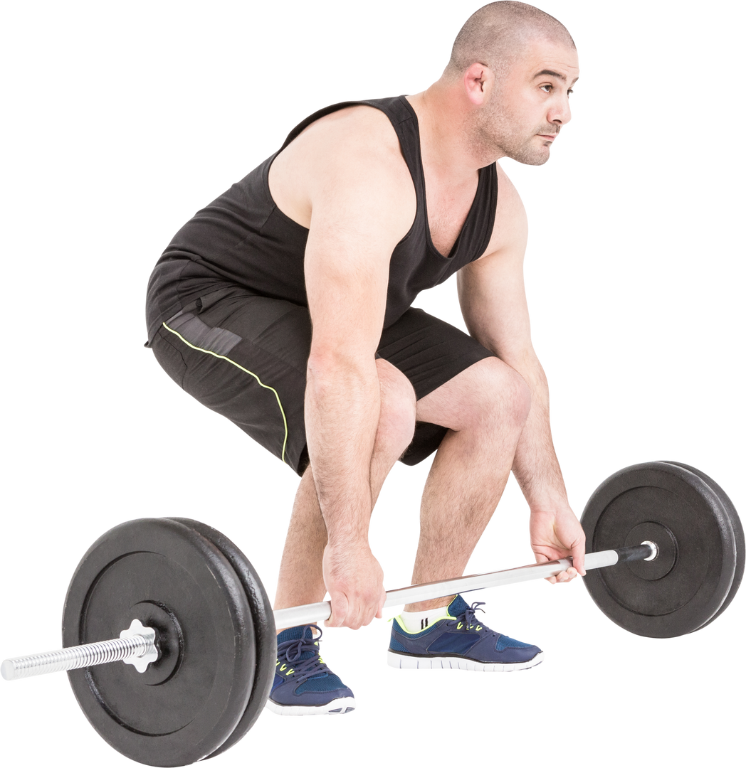 Bodybuilder Lifting Barbell with Intensity on Transparent Background - Download Free Stock Images Pikwizard.com