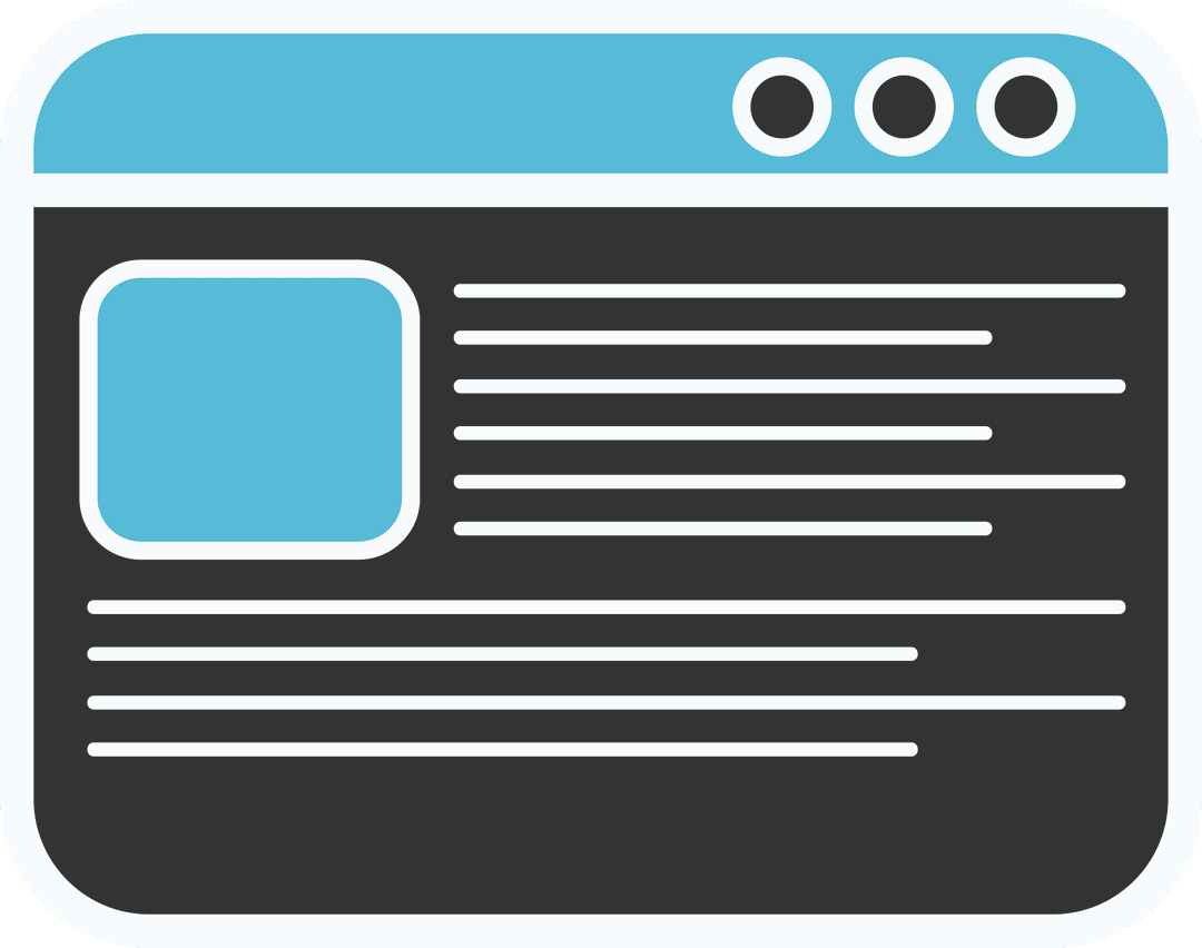 Transparent Minimalist Website Interface Design Illustration