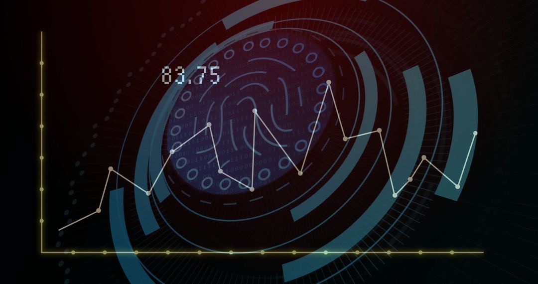 Digital Fingerprint Concept with Data Analytics Overlay