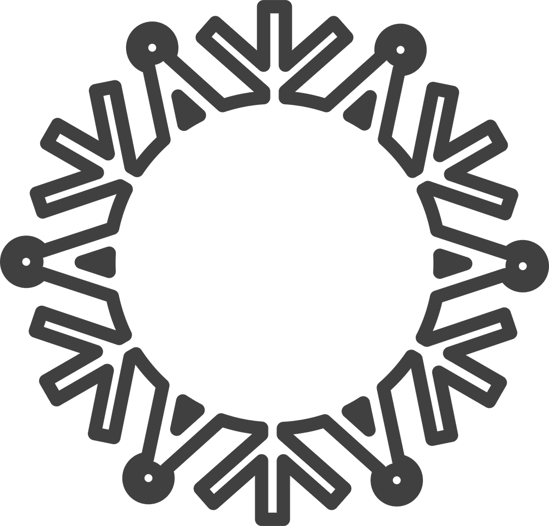 Abstract Geometric Circle on Transparent Background