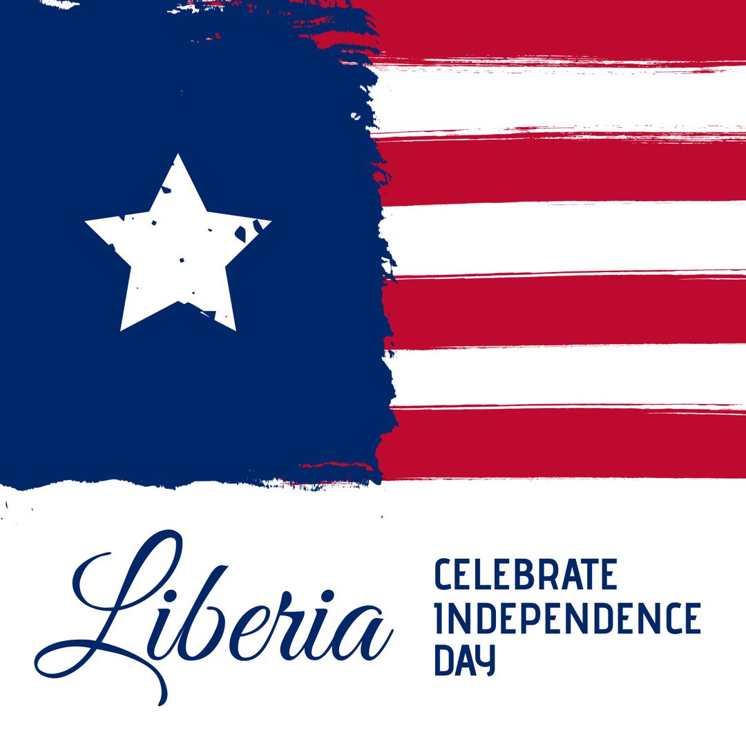 Liberian Independence Day Celebration with Flag Design