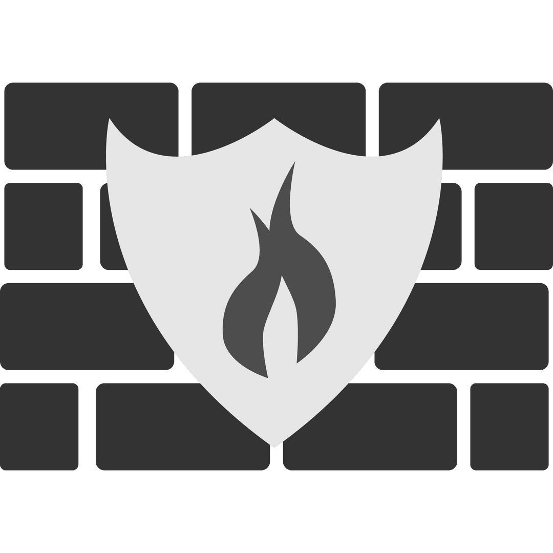 Transparent Shield and Fire Symbol with Brick Wall - Download Free Stock Images Pikwizard.com