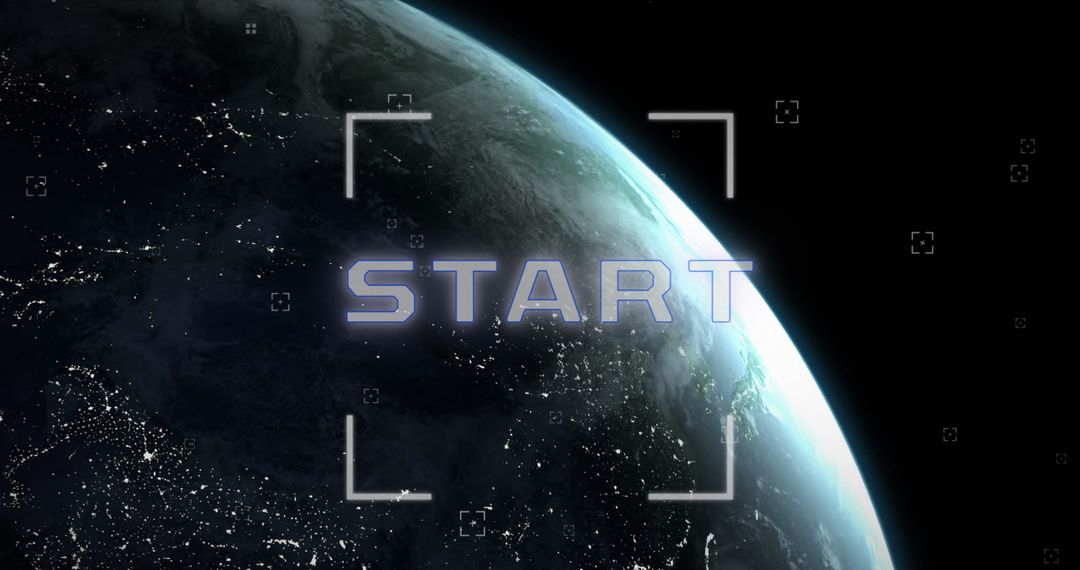 Start Text with Application on Rotating Globe Illustration