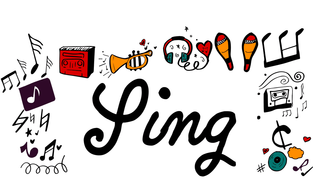 Vibrant Music Elements on Transparent Background