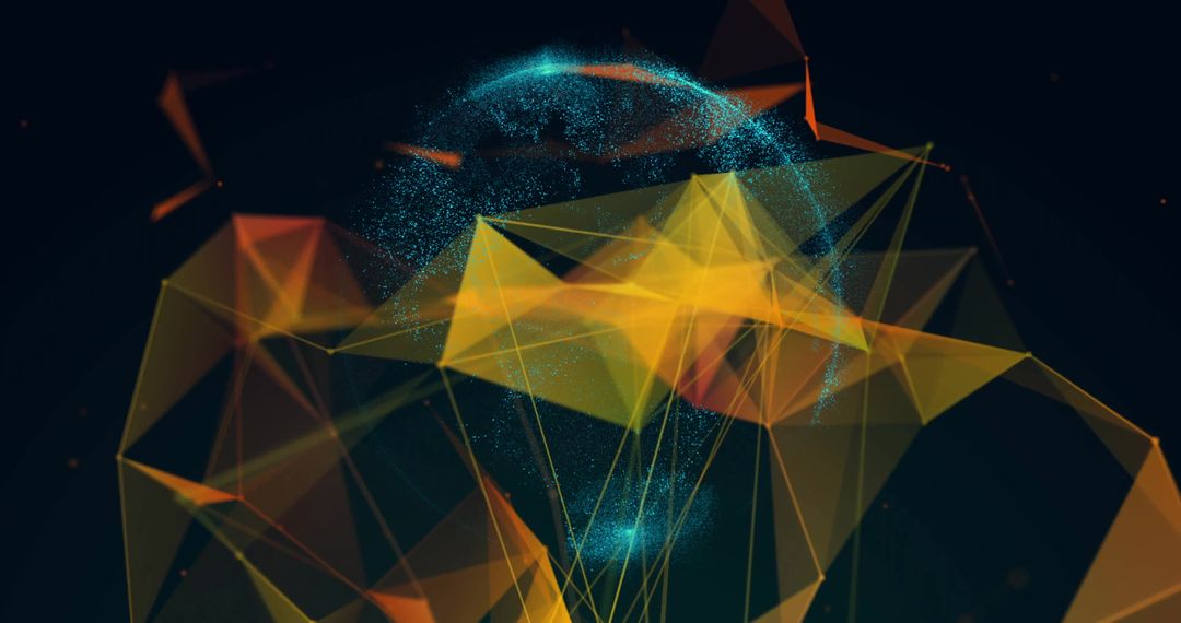 Digital globe with network connection patterns in abstract technology