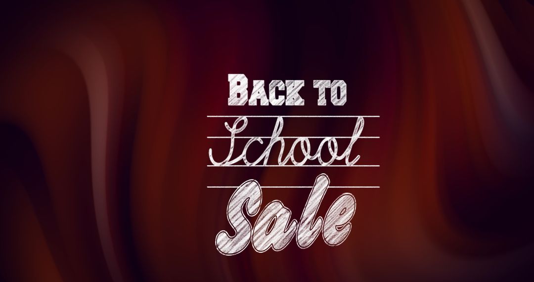 Back to School Sale Announcement with Chalkboard Theme