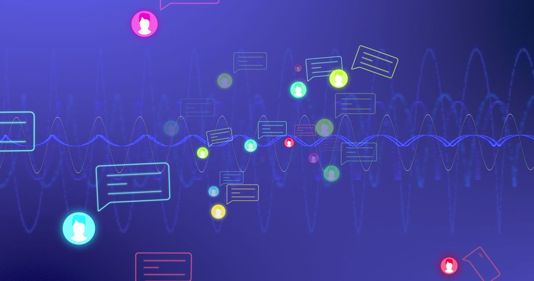 Colorful Digital Connections and Global Networking Visualization