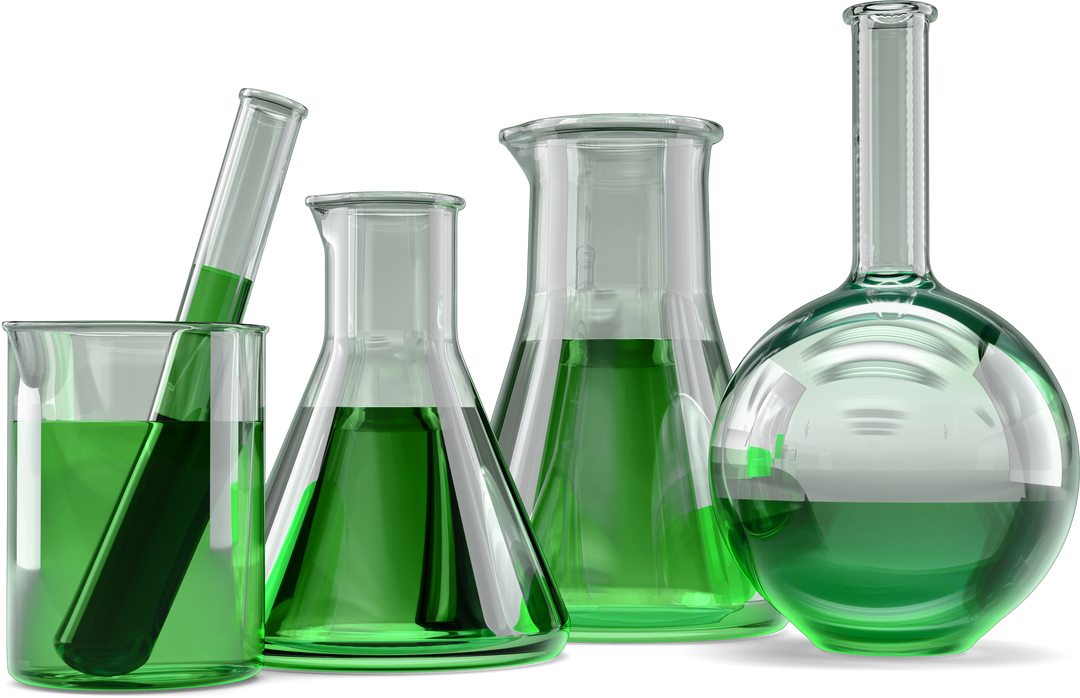 Transparent Chemical Solution in Various Glass Laboratory Containers - Download Free Stock Images Pikwizard.com