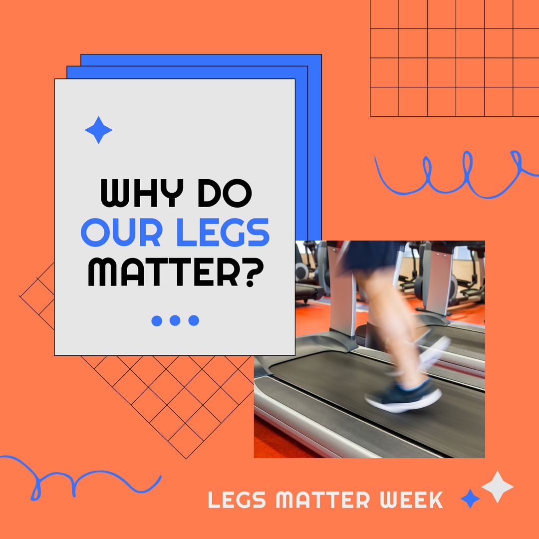 Promoting Leg Health Awareness with Treadmill Running Graphic