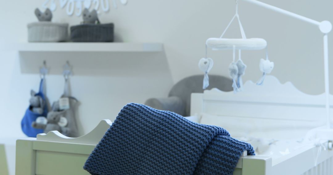 Cozy Baby Crib with Soft Toys in Calming Nursery