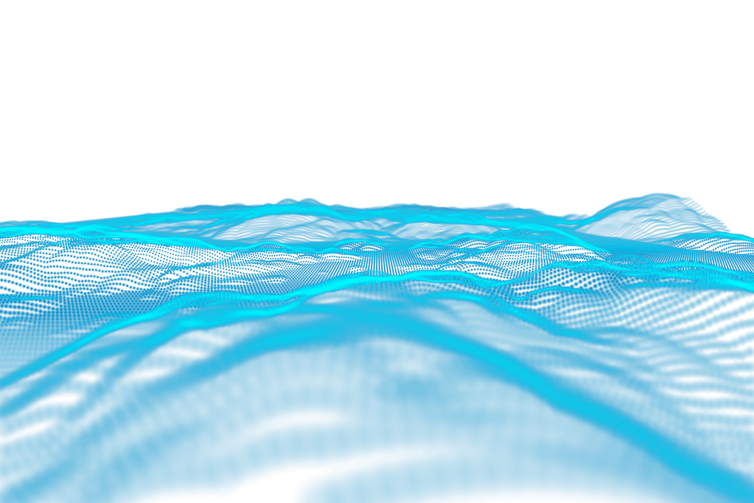 Abstract Digital Blue Lines on Transparent Background