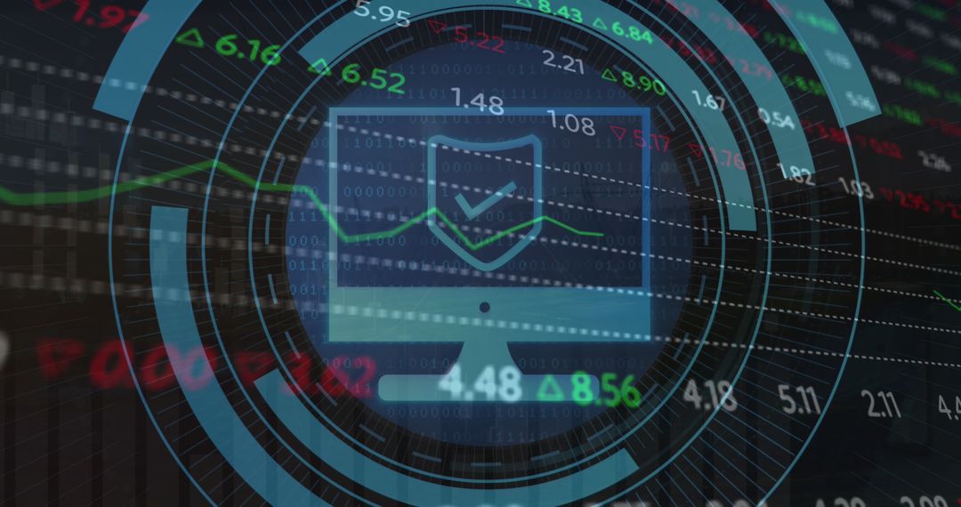 Cyber Security and Stock Market Analysis Concept