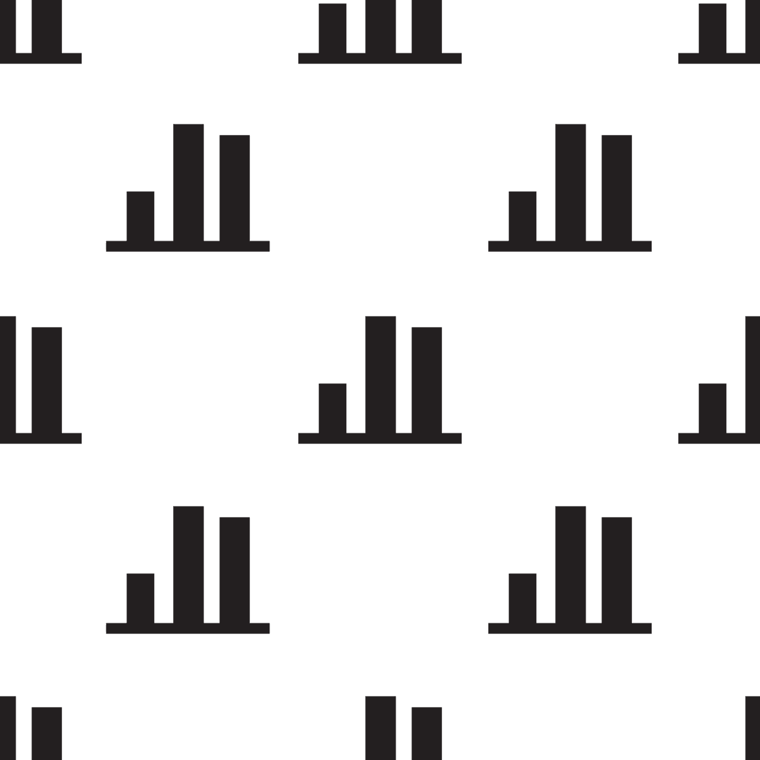 Pattern of Black Charts on Transparent Background