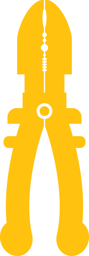 Yellow Pliers Transparent Background Construction Tool Isolated