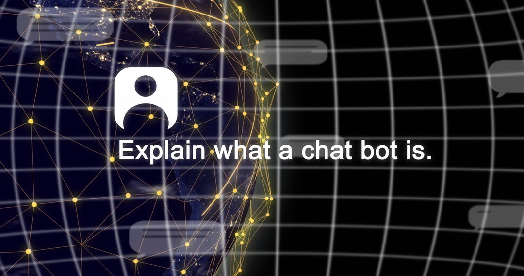 Digital interface illustrating chatbot technology