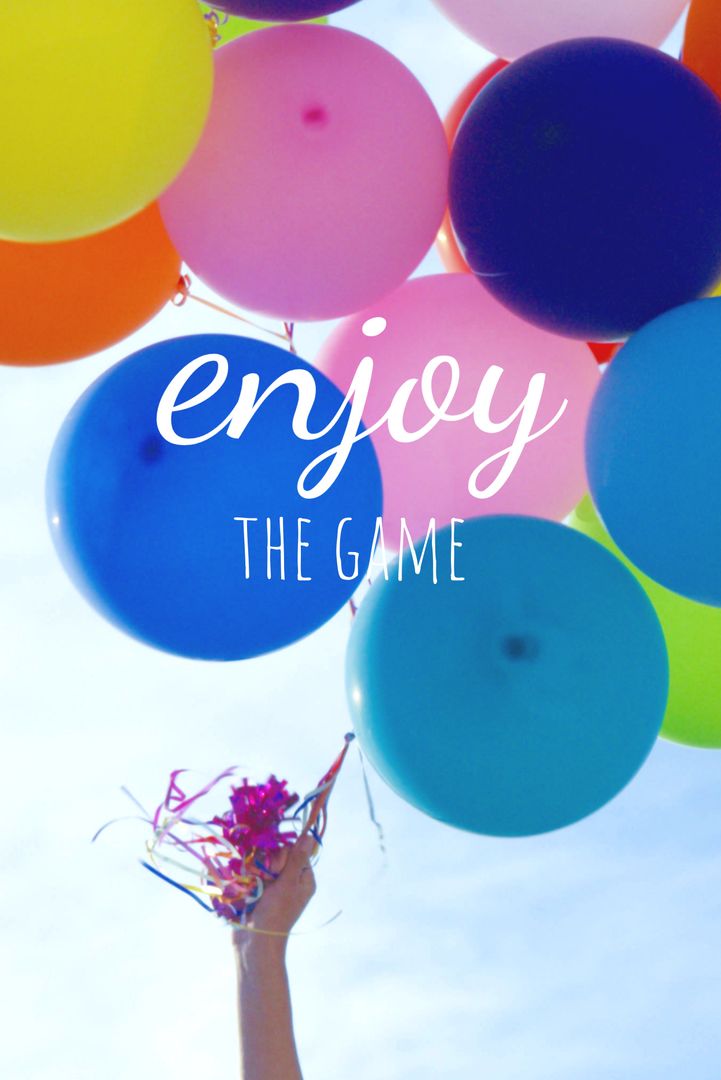 Colorful Balloons Lifting Spirits Against Clear Sky