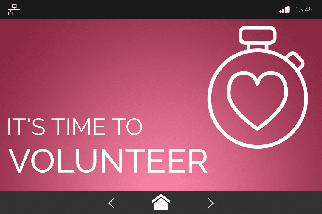 Transparent Volunteering Concept Illustration with Pink Stopwatch