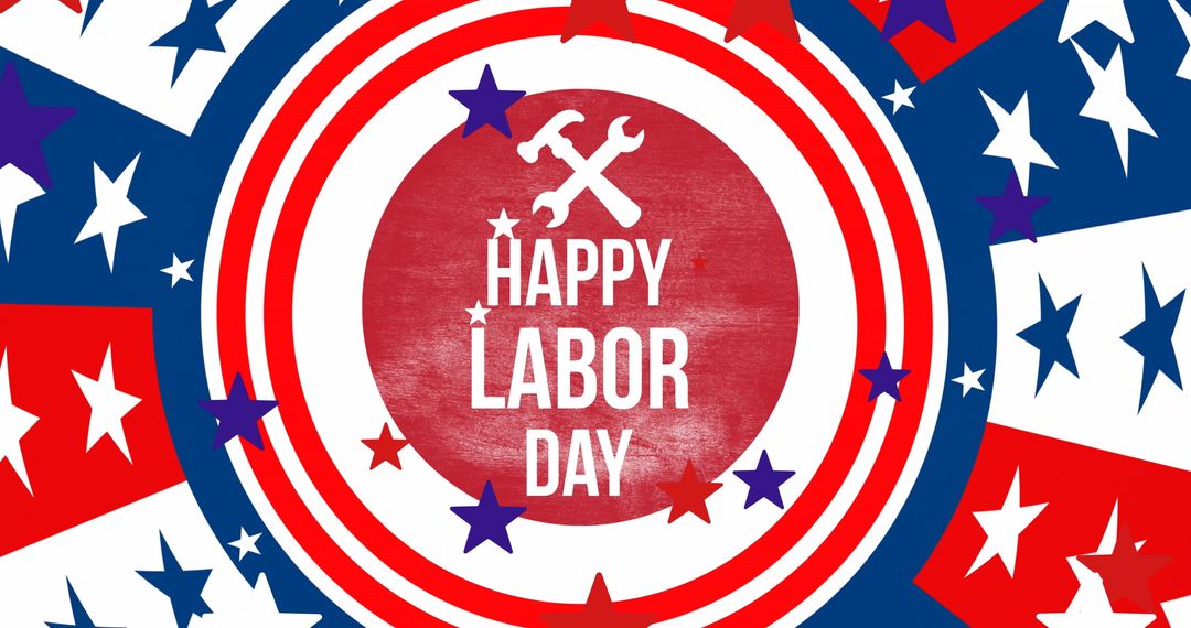 Happy Labor Day Celebration Design with USA Flag Inspiration