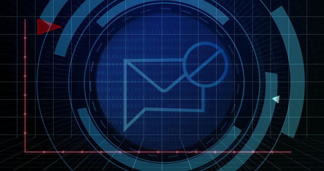 Digital Email Security with Data and Network Icons