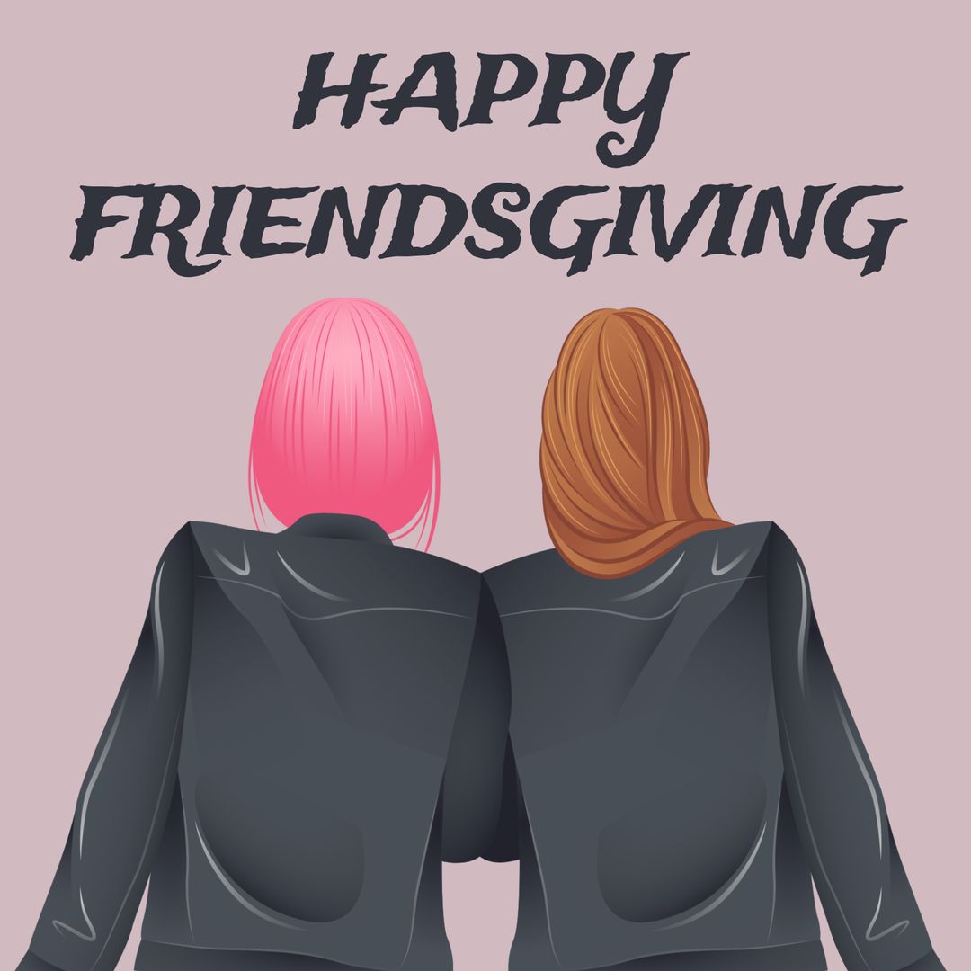 Friendsgiving Celebration Template with Two Friends