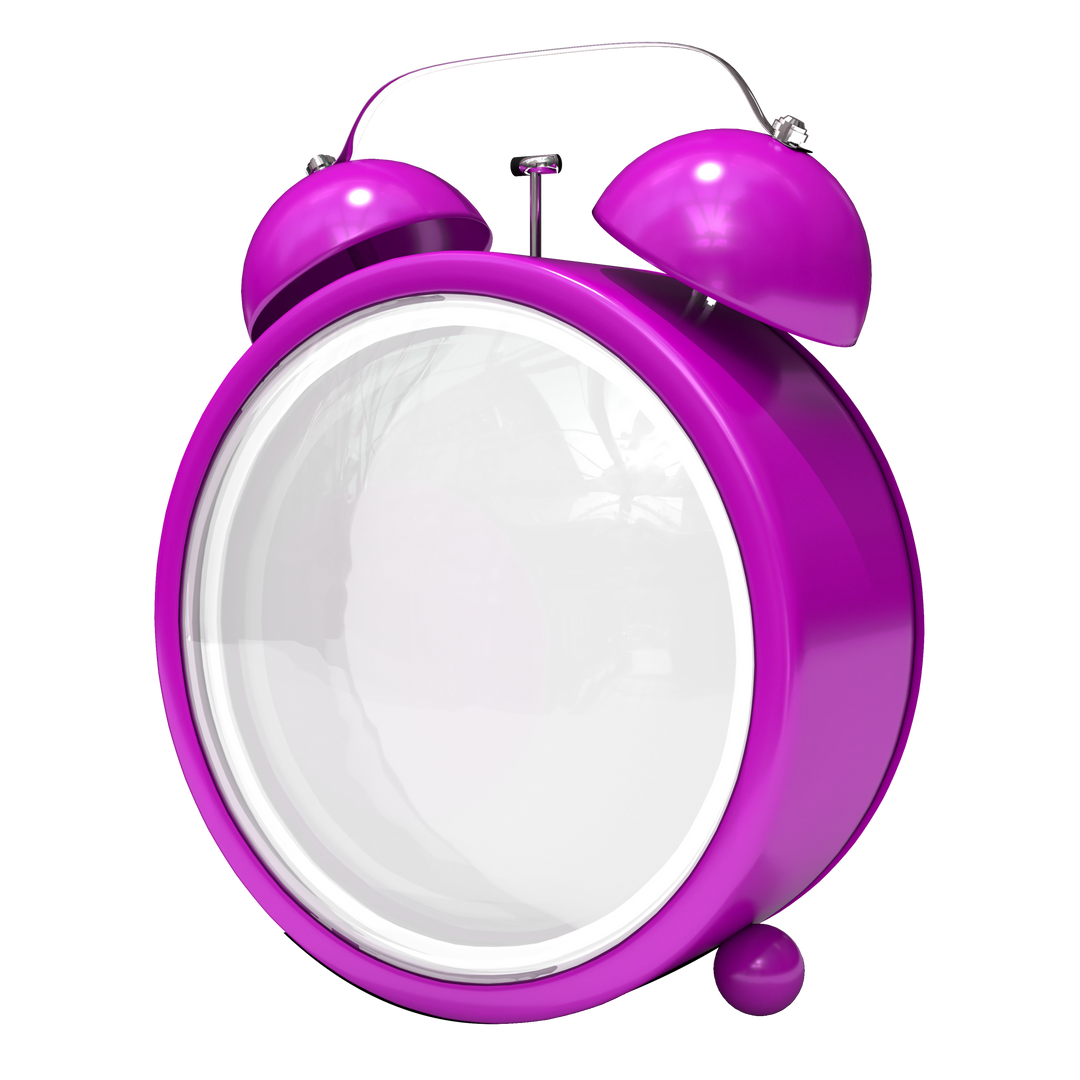 Pink Transparent Alarm Clock Missing Hands and Dial Artwork - Download Free Stock Images Pikwizard.com