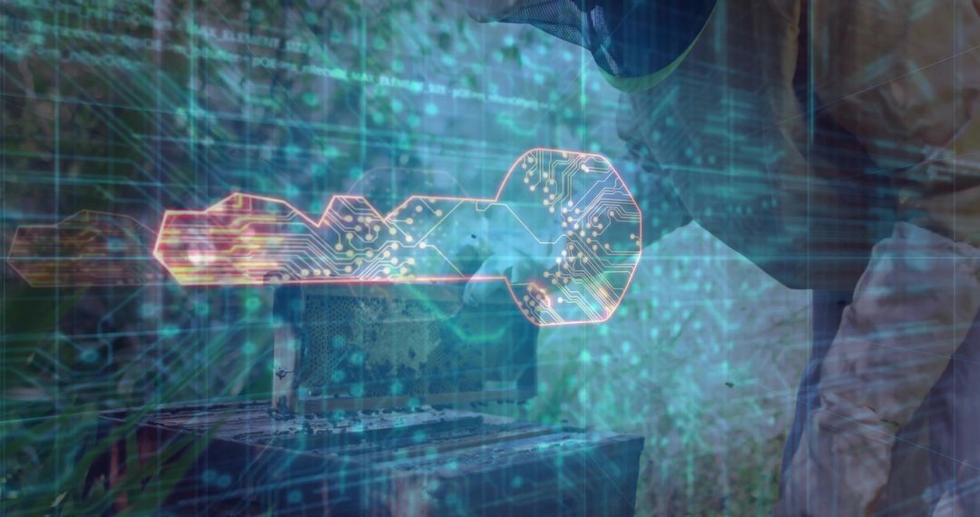 Blending Nature and Technology in Cybersecurity Conceptual Art