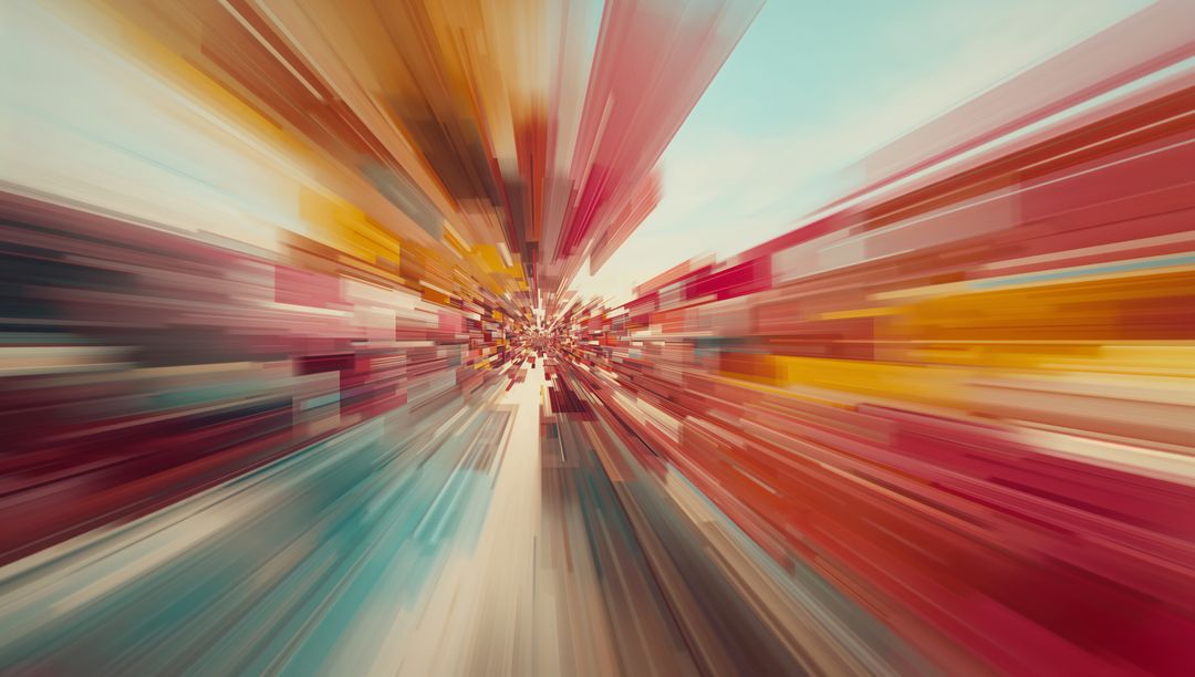 Vibrant Dynamic Abstract Motion with Radiating Color Blocks