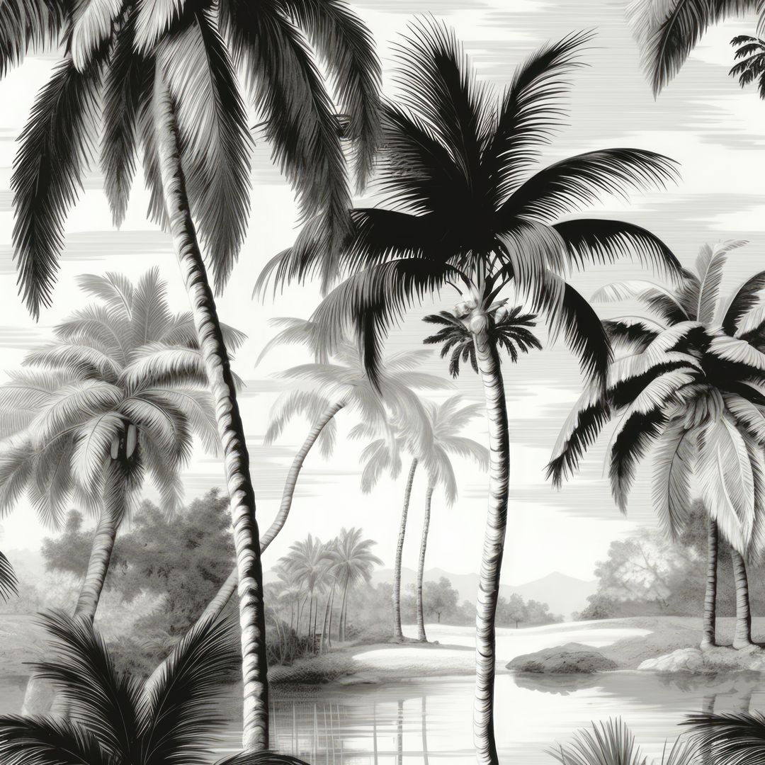 Multiple palm trees in black and white, created using generative ai technology - Free Images, Stock Photos and Pictures on Pikwizard.com