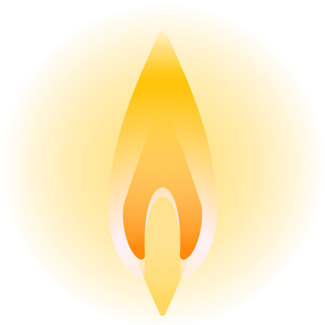Stylized Transparent Flame Icon in Yellow Circle with Gradient - Download Free Stock Images Pikwizard.com