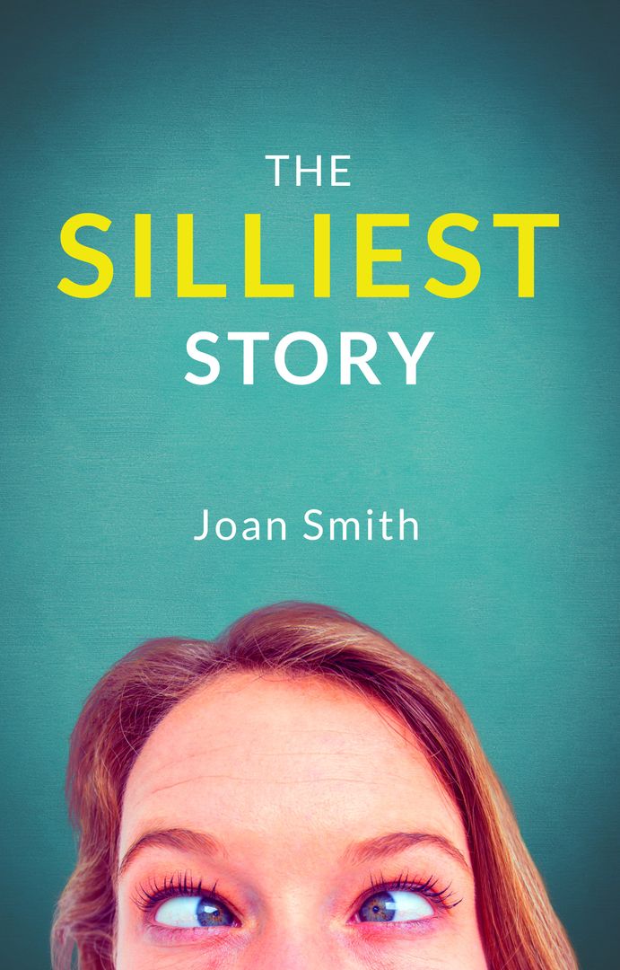 Whimsical Book Cover with Curious Woman and Playful Typography