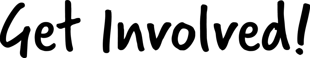 Engaging Get Involved Text on Transparent Background