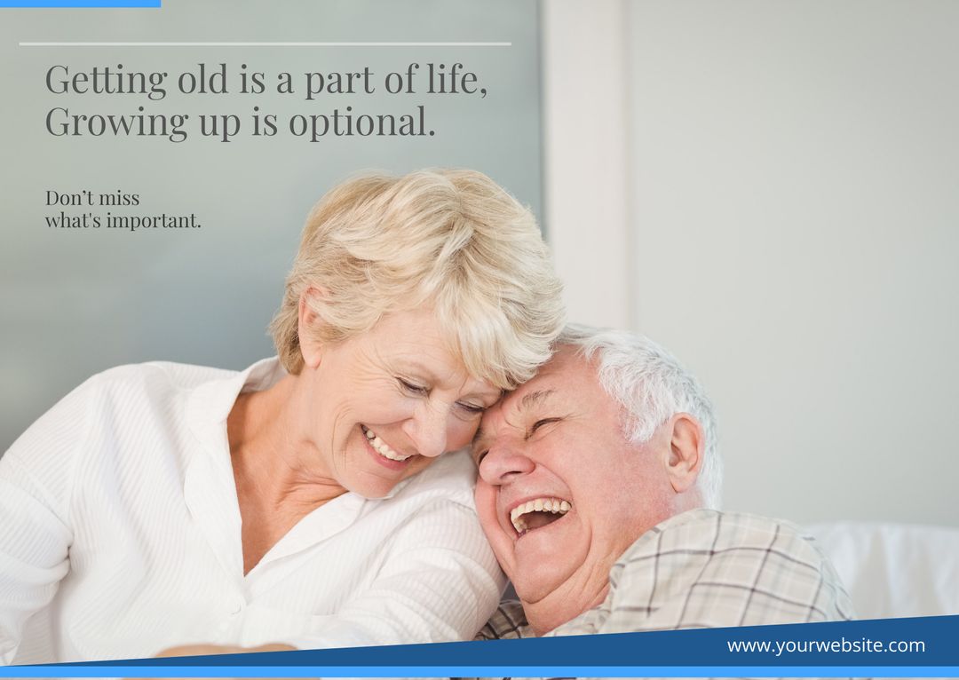 Joyful Elderly Couple Embracing Happy Moments Together
