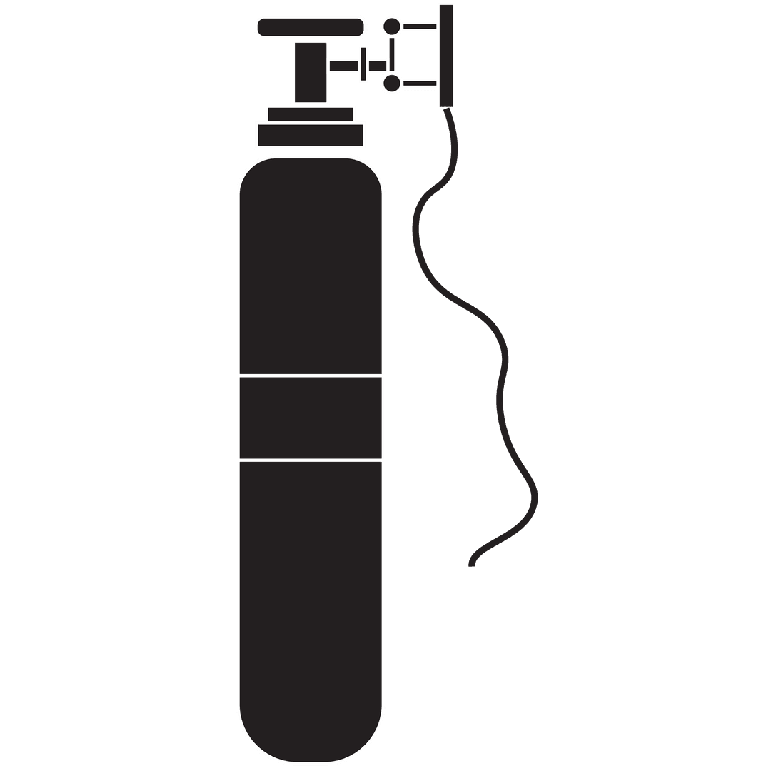 Transparent Digital Oxygen Tank Vector Illustration