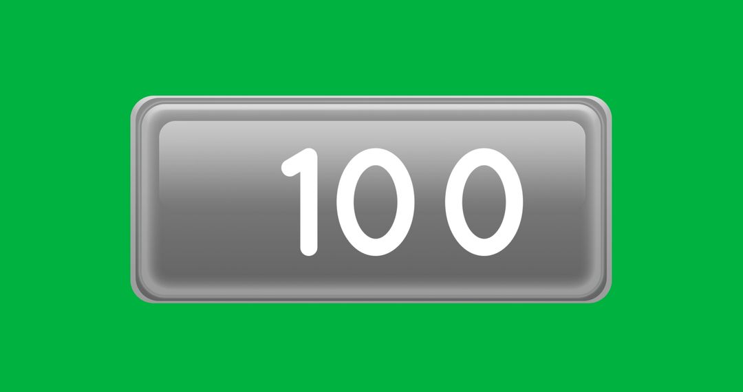 100 Notifications on Green Background Display for Social Media Concept