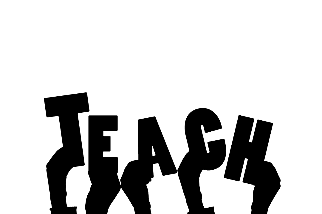 Transparent Hands Holding Teach Text for Education Concept