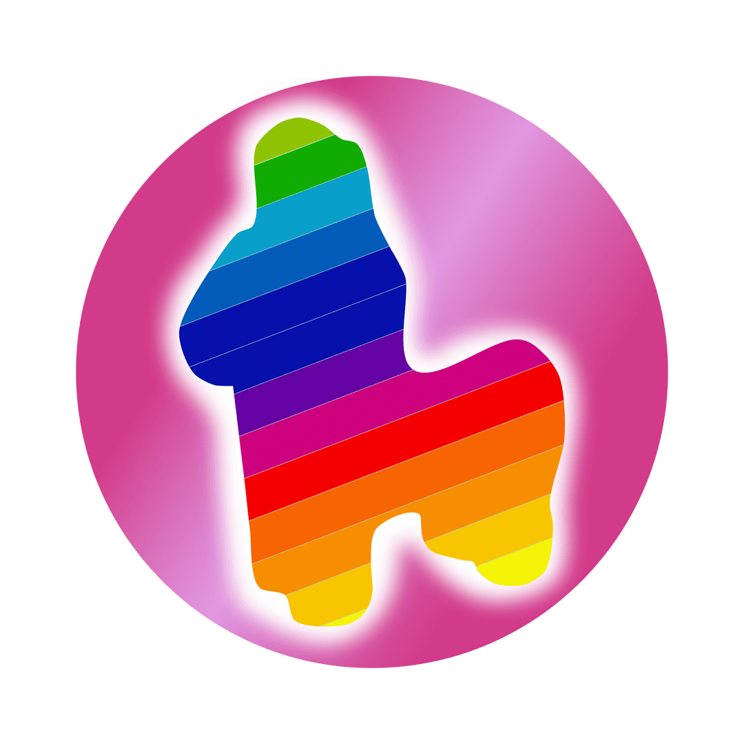 Colorful Abstract Transparent Shape on Vibrant Background