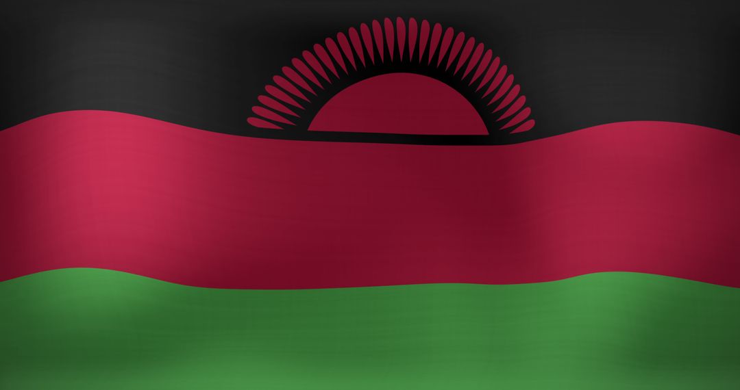 Waving Flag of Malawi under Soft Light