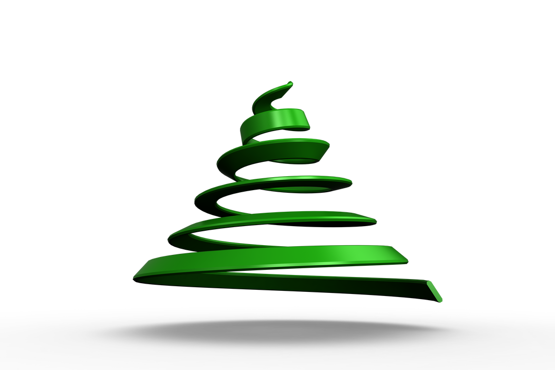 Digital Green Christmas Tree-Shaped Spiral on Transparent Background - Download Free Stock Images Pikwizard.com