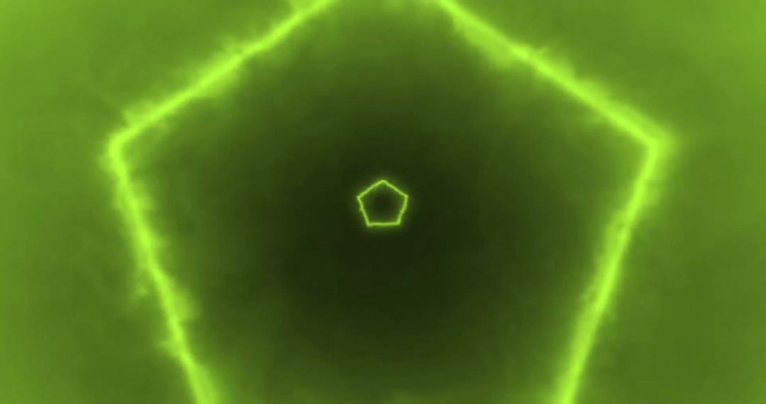 Glowing Neon Hexagonal Shapes on Black Background