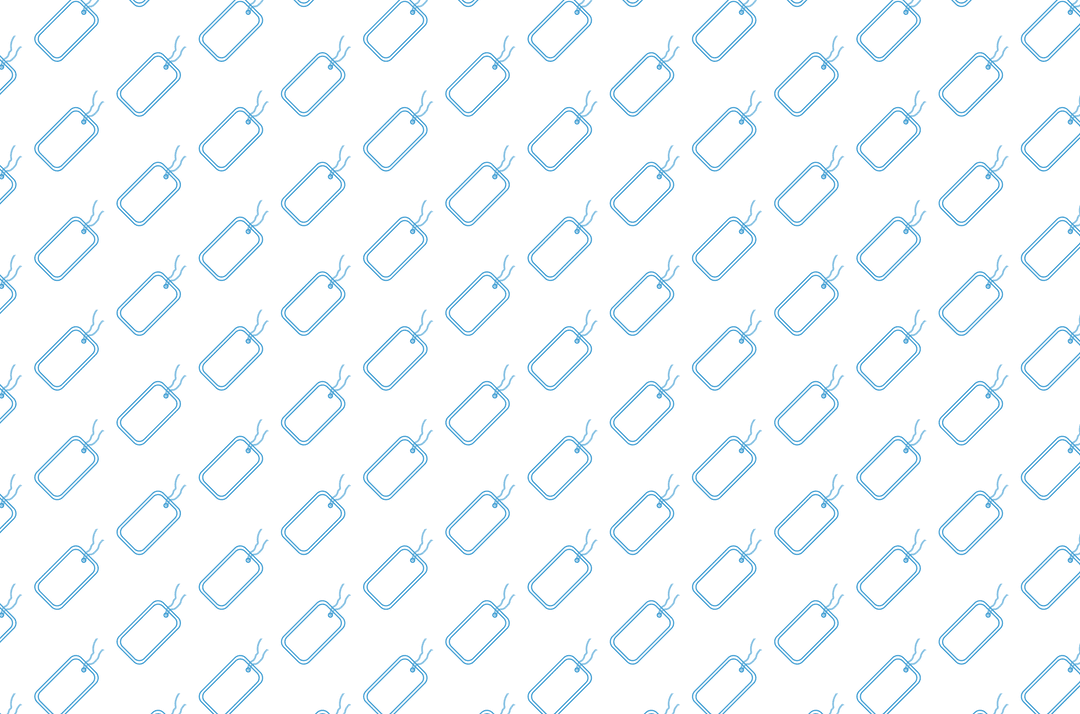 Blue Tags Icon Pattern on Transparent Background