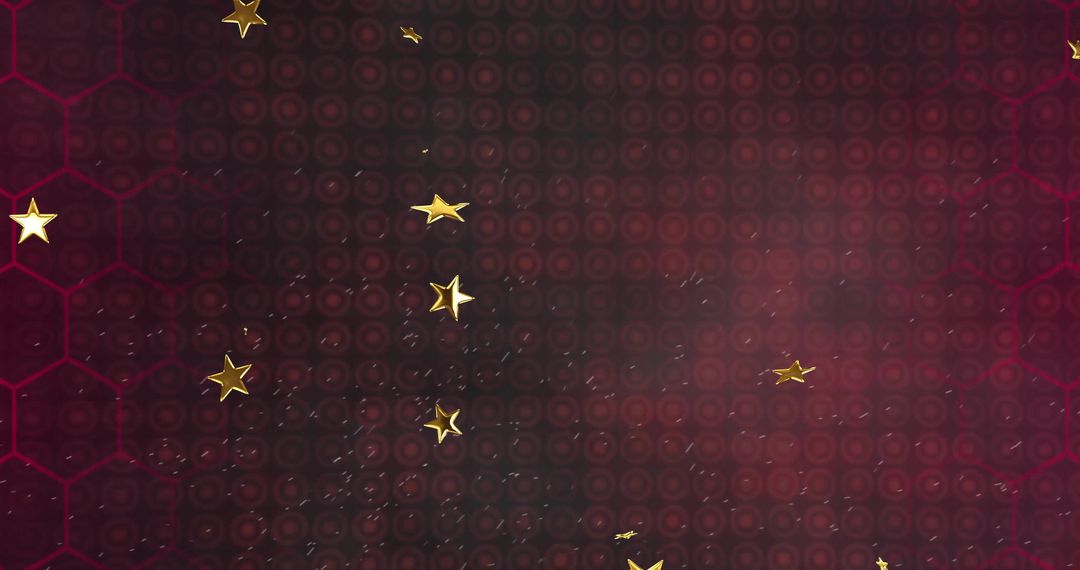 Digital Technology Abstract Stars on Dark Futuristic Background