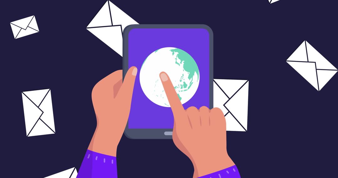 Digital Communication with Global Connectivity Tablet Concept