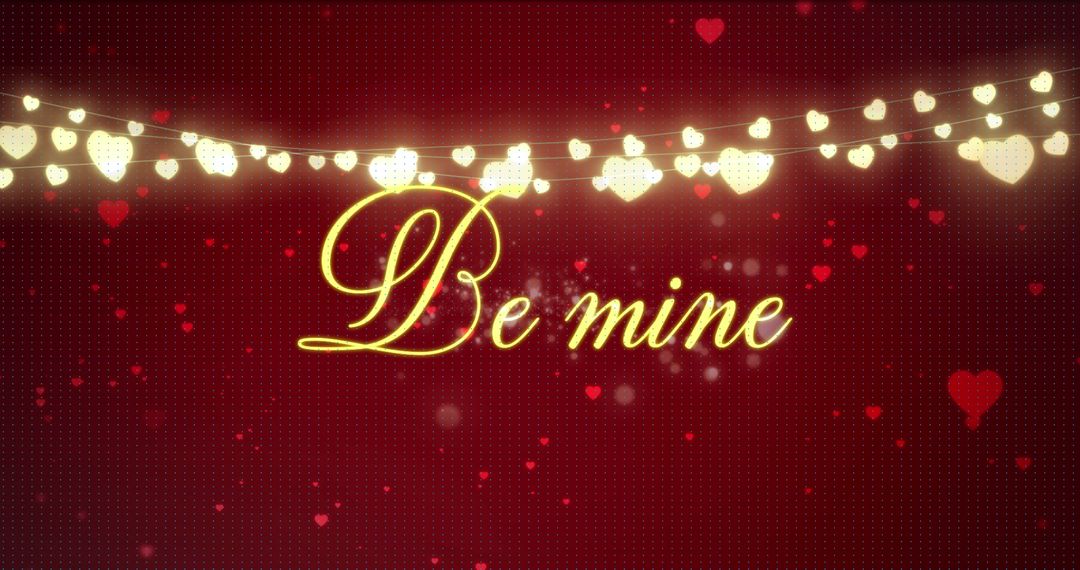 Romantic Valentine's Day With Light Strings and Heart Decor