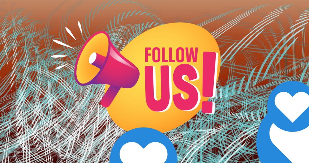 Vibrant Social Media Promotion Follow Us Design