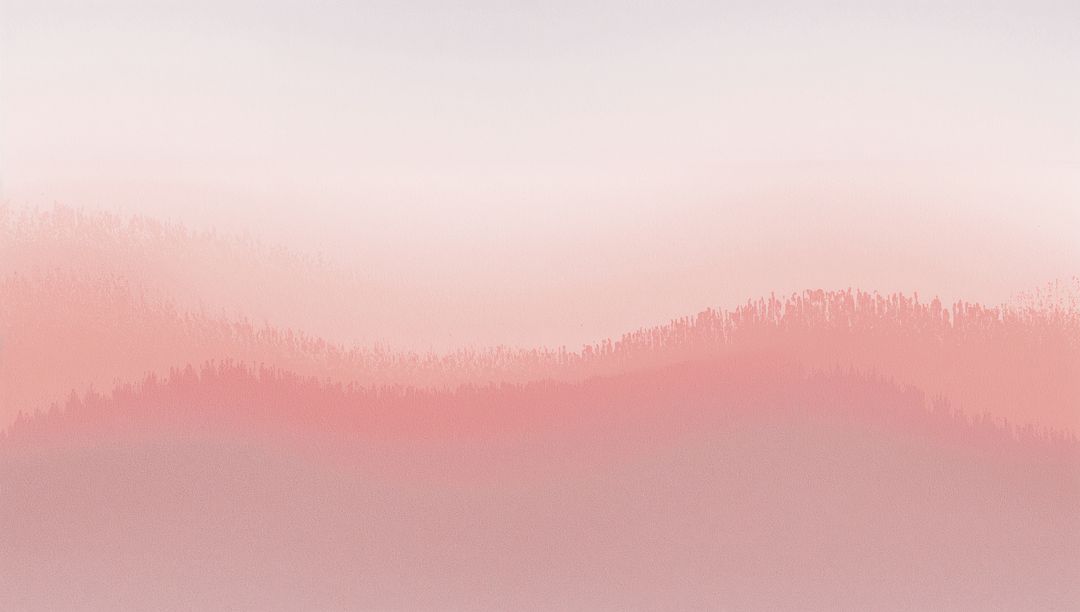 Pastel Misty Ridge Layers Glowing at Sunrise with Soft Forest Silhouettes