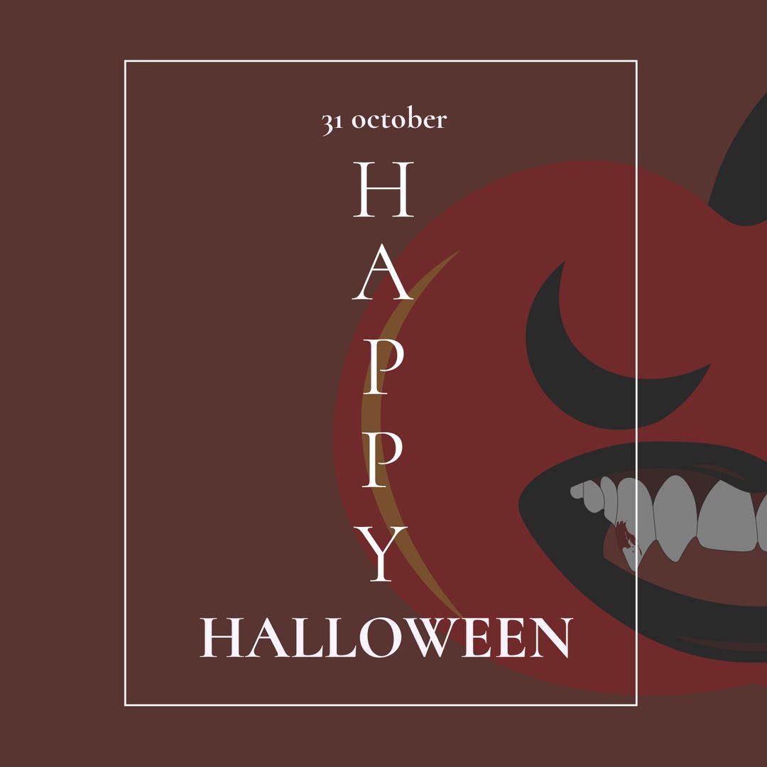 Creative Halloween Greeting with Pumpkin Illustration