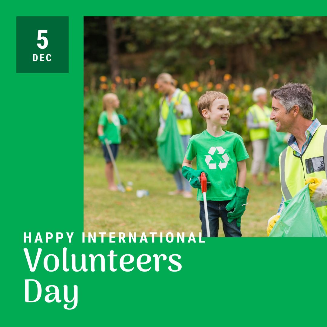 International Volunteer Day focuses on sustainability and global environmental care. - Download Free Stock Templates Pikwizard.com